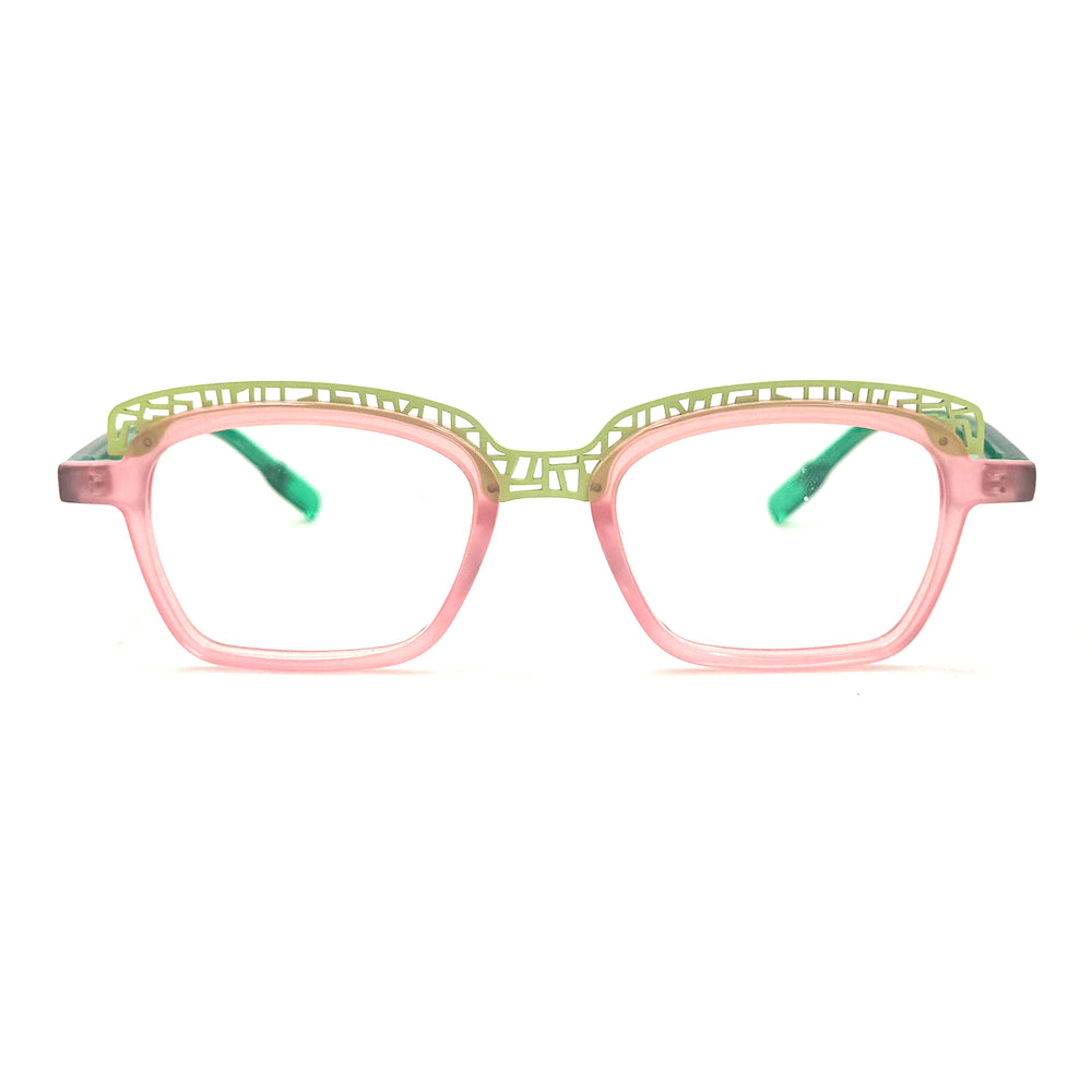 MiGAFAS 87965 cat-eye acetate prescription eyeglasses, front view