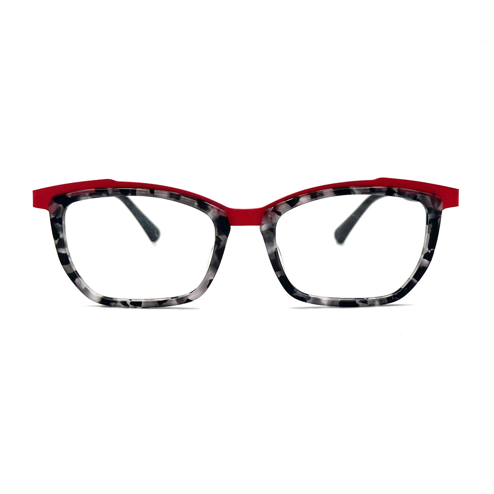 MiGAFAS 87938 square acetate prescription eyeglasses, front view