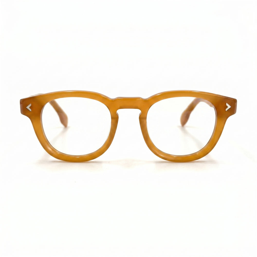 MiGAFAS F0116 Bronze Boston acetate prescription eyeglasses, front view
