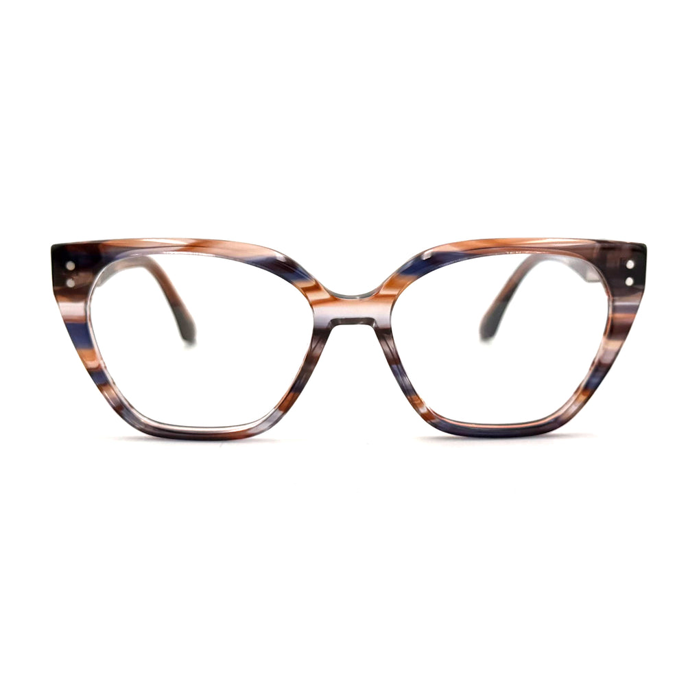 MiGAFAS F0139 Nebula cat-eye acetate prescription eyeglasses, front view
