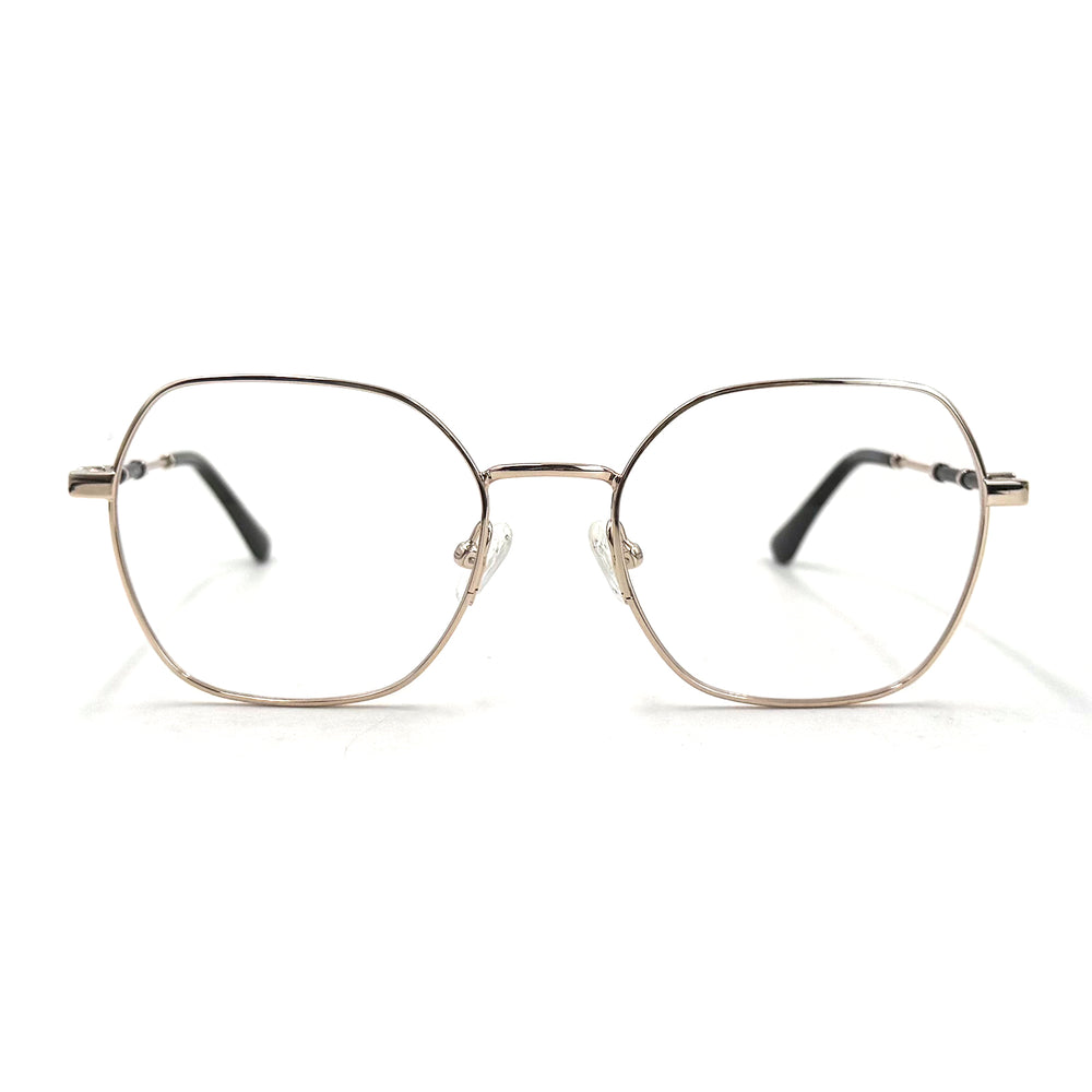 MiGAFAS XK4758 Black Metal butterfly eyeglasses front view
