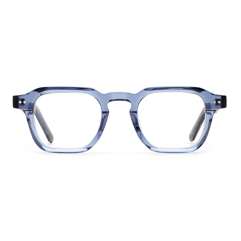 MiGAFAS E4414 square acetate prescription eyeglasses, front view