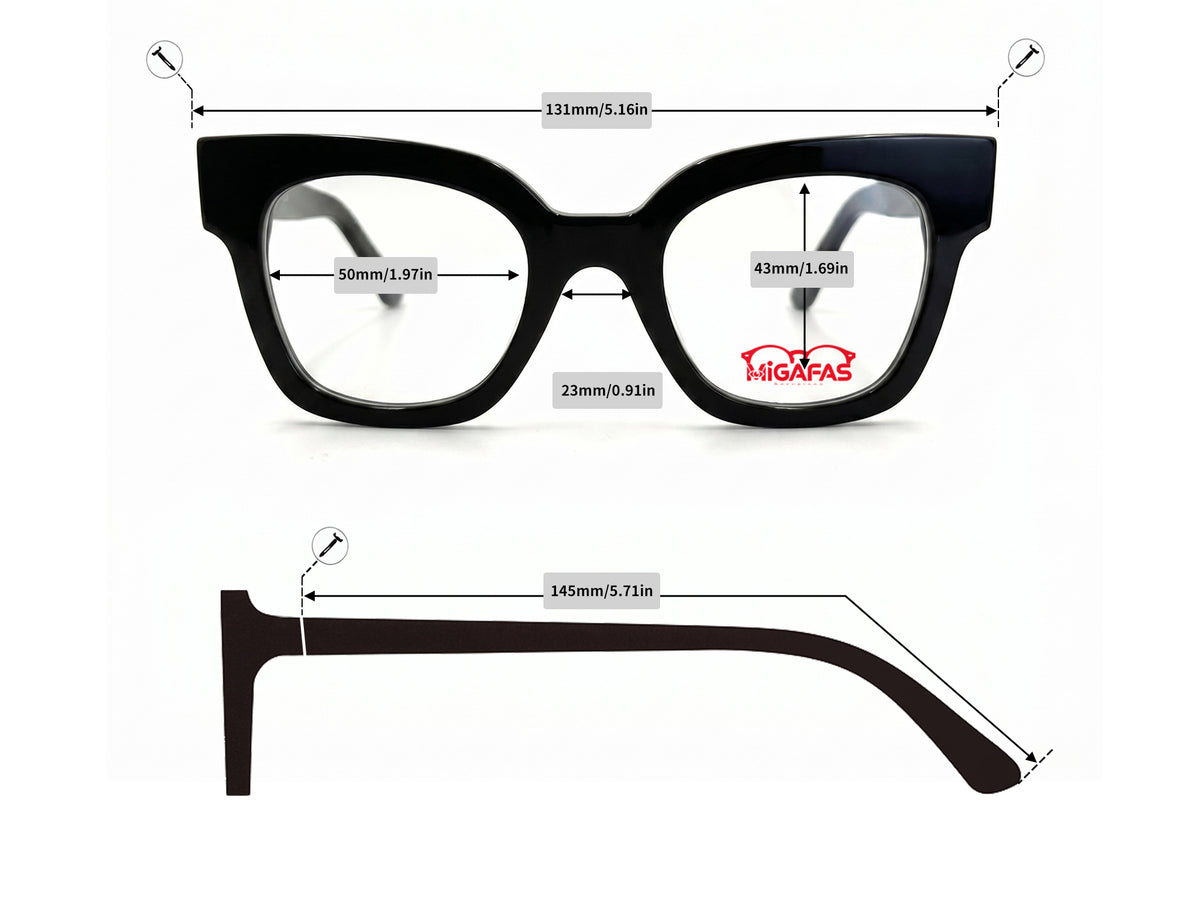 Butterfly Acetate Sunglasses - FR6135S frame measurements