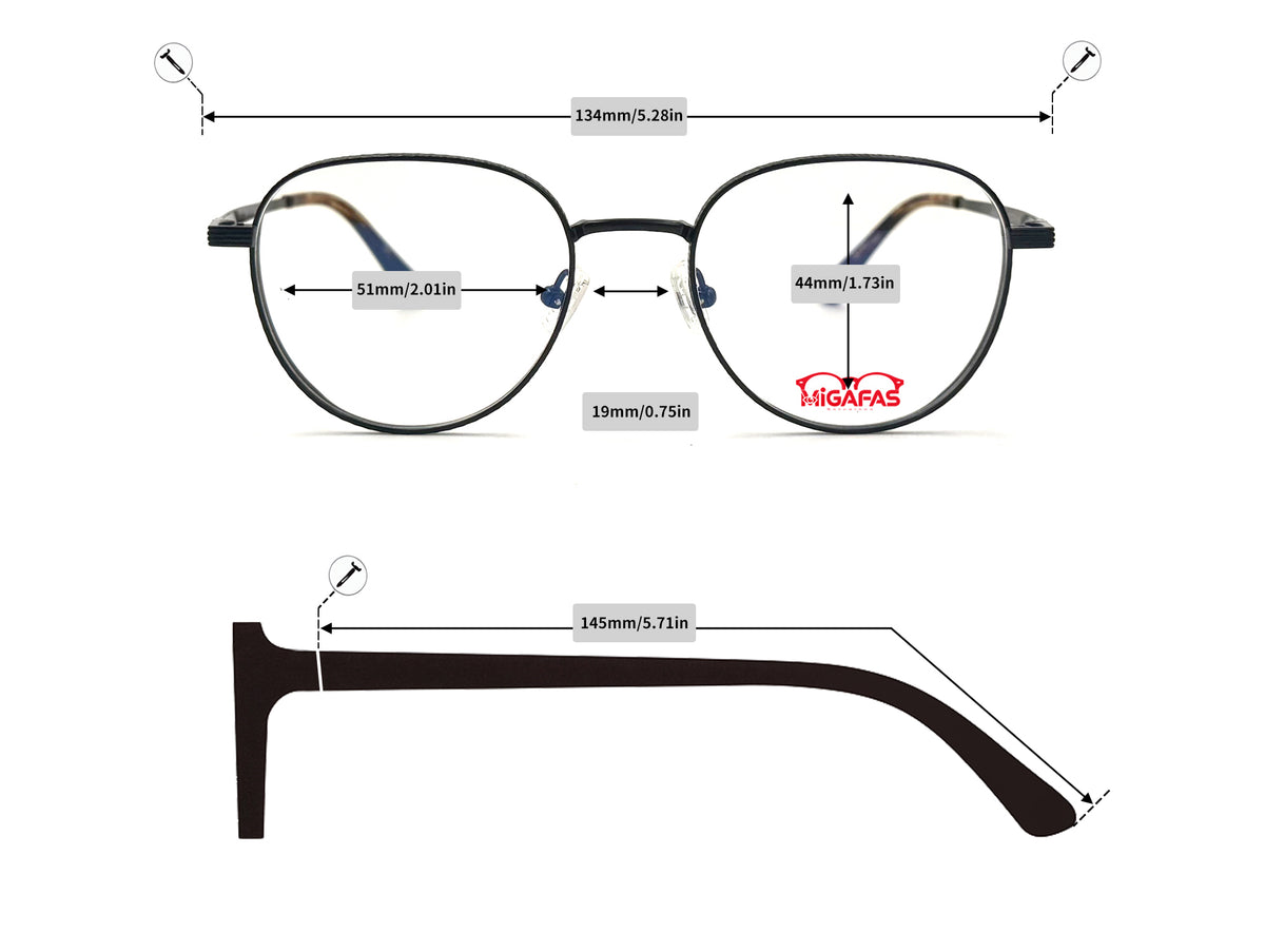 Boston Titanium Eyeglasses - ZR4218 frame measurements