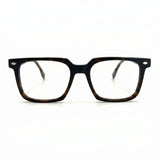 MiGAFAS F0131 Havana square acetate prescription eyeglasses, front view