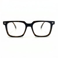 MiGAFAS F0131 Havana square acetate prescription eyeglasses, front view