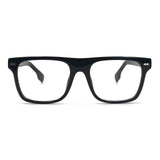 MiGAFAS QSZ5819 Black Wellington acetate prescription eyeglasses, front view