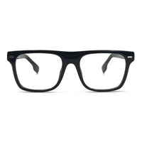 MiGAFAS QSZ5819 Black Wellington acetate prescription eyeglasses, front view