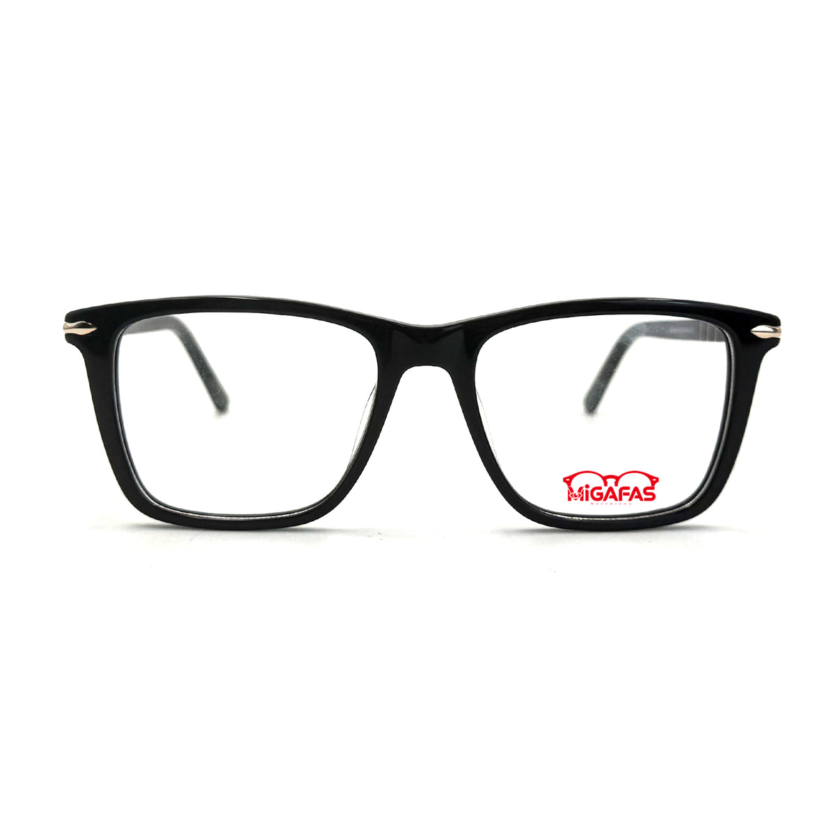 MiGAFAS QSZ5922 square acetate prescription eyeglasses, front view