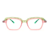 MiGAFAS 87965 cat-eye acetate prescription eyeglasses, front view