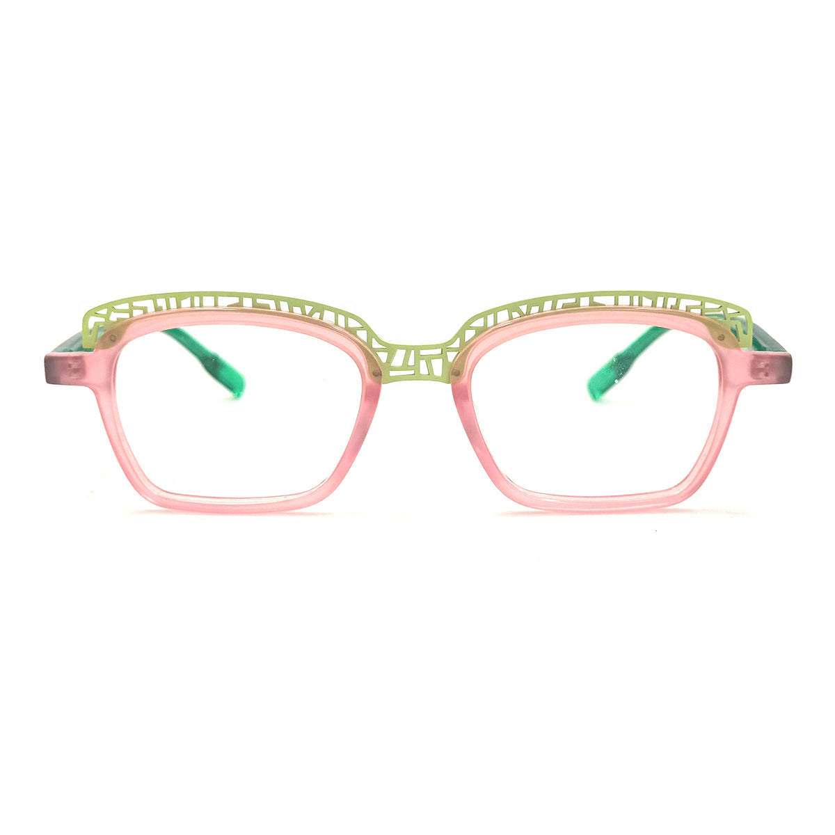 MiGAFAS 87965 cat-eye acetate prescription eyeglasses, front view