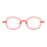 MiGAFAS 87962 polygonal acetate prescription eyeglasses, front view