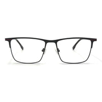 MiGAFAS XK4765 Brown Metal browline eyeglasses front view