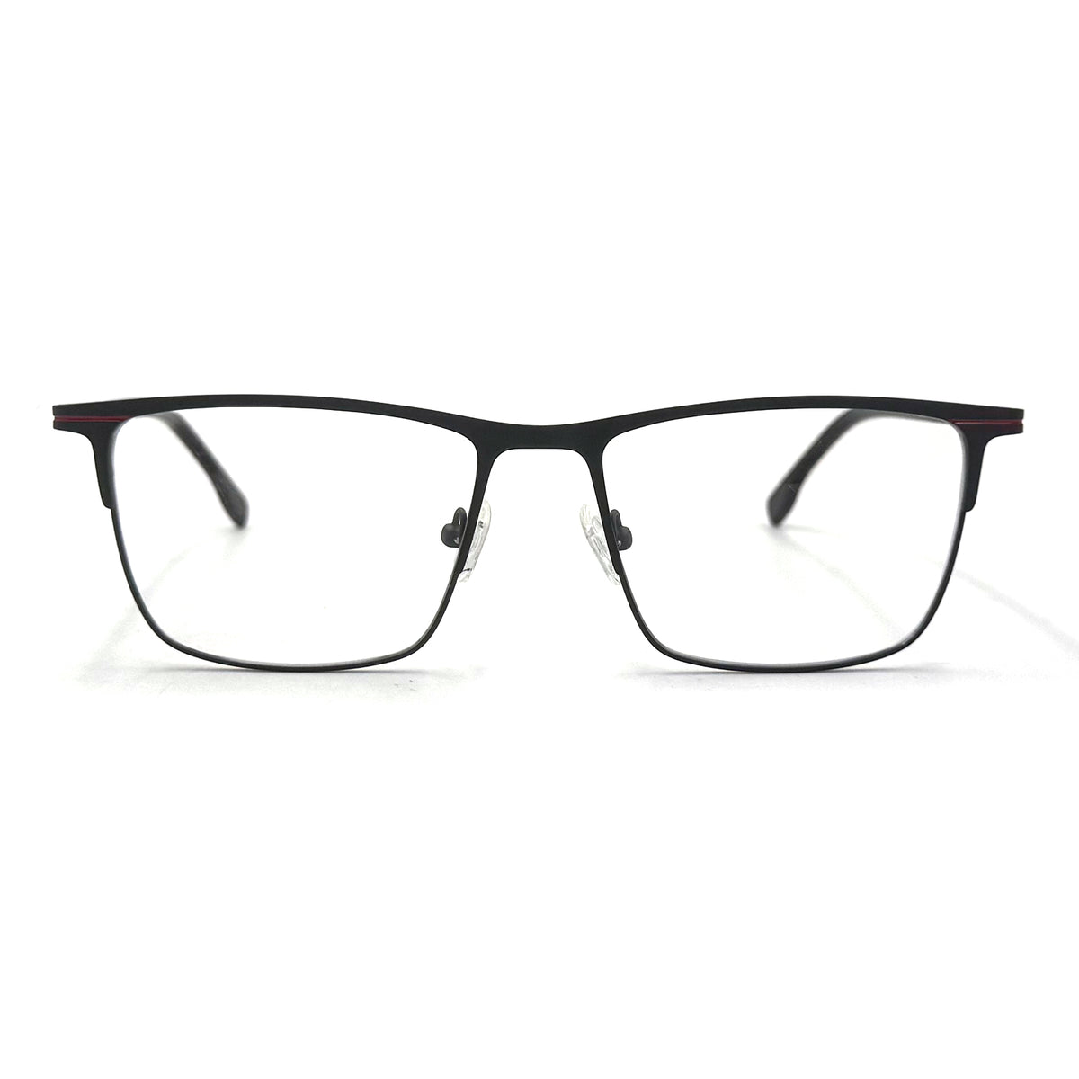 MiGAFAS XK4765 Brown Metal browline eyeglasses front view