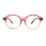 MiGAFAS 87038 round acetate prescription eyeglasses, front view