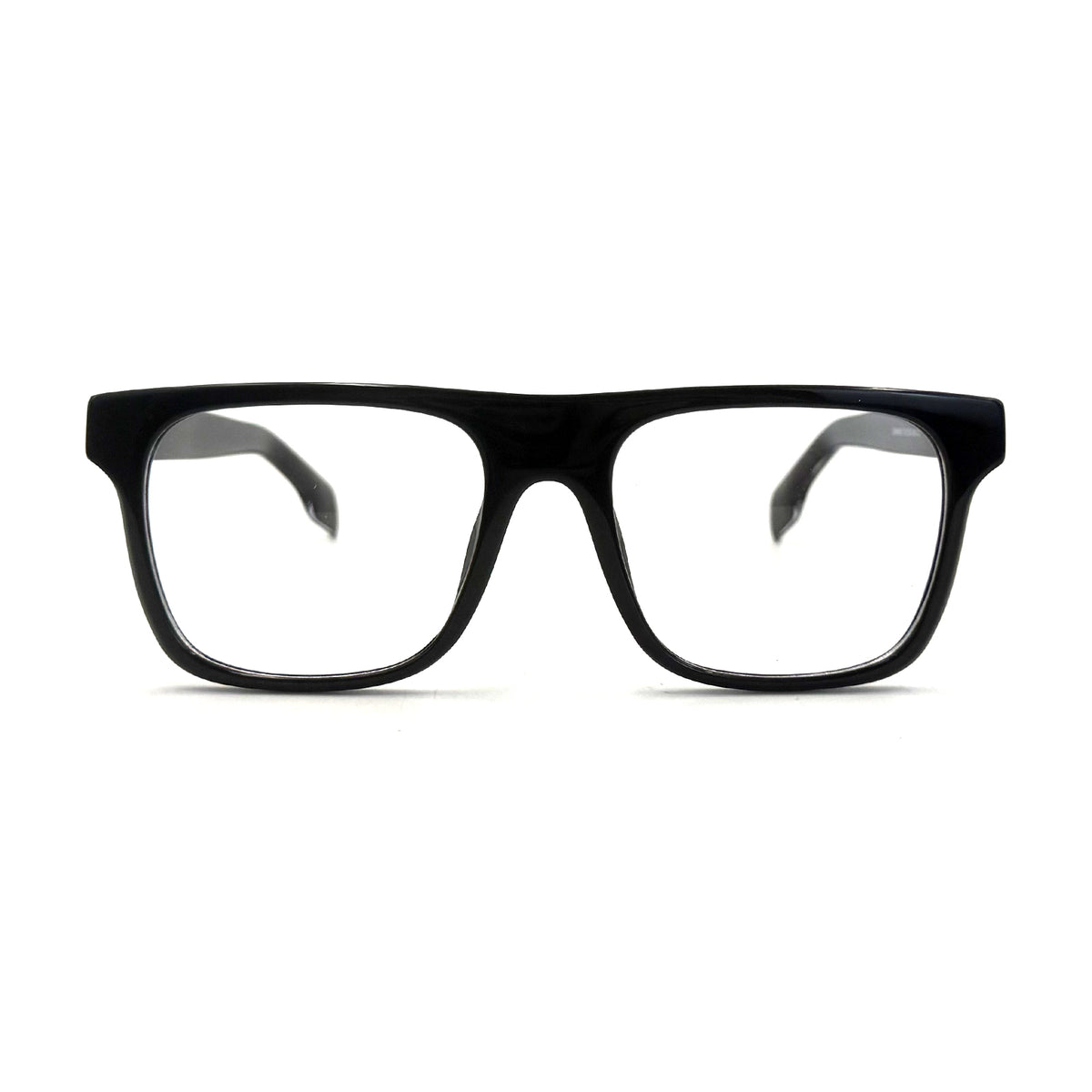 MiGAFAS QSZ5617 Black square acetate prescription eyeglasses, front view