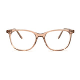 MiGAFAS C0001 brown cat-eye acetate prescription eyeglasses, front view