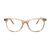 MiGAFAS C0001 brown cat-eye acetate prescription eyeglasses, front view