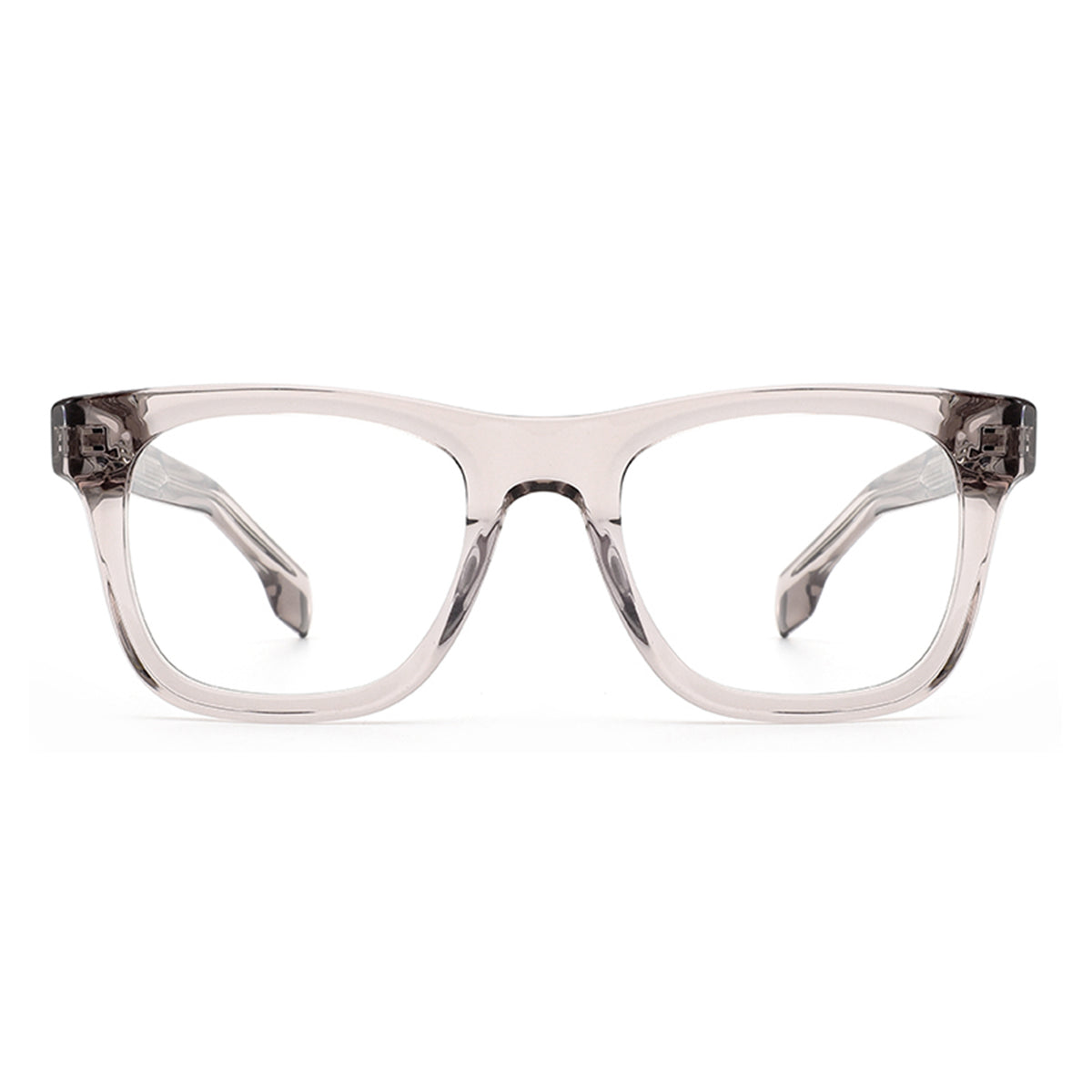 MiGAFAS E4430  Gray acetate rectangle eyeglasses front view