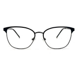 MiGAFAS K4136 black stainless steel prescription eyeglasses, front view