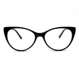 MiGAFAS EG3342 Black cat-eye acetate prescription eyeglasses, front view