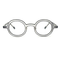 MiGAFAS 87903 round acetate prescription eyeglasses, front view