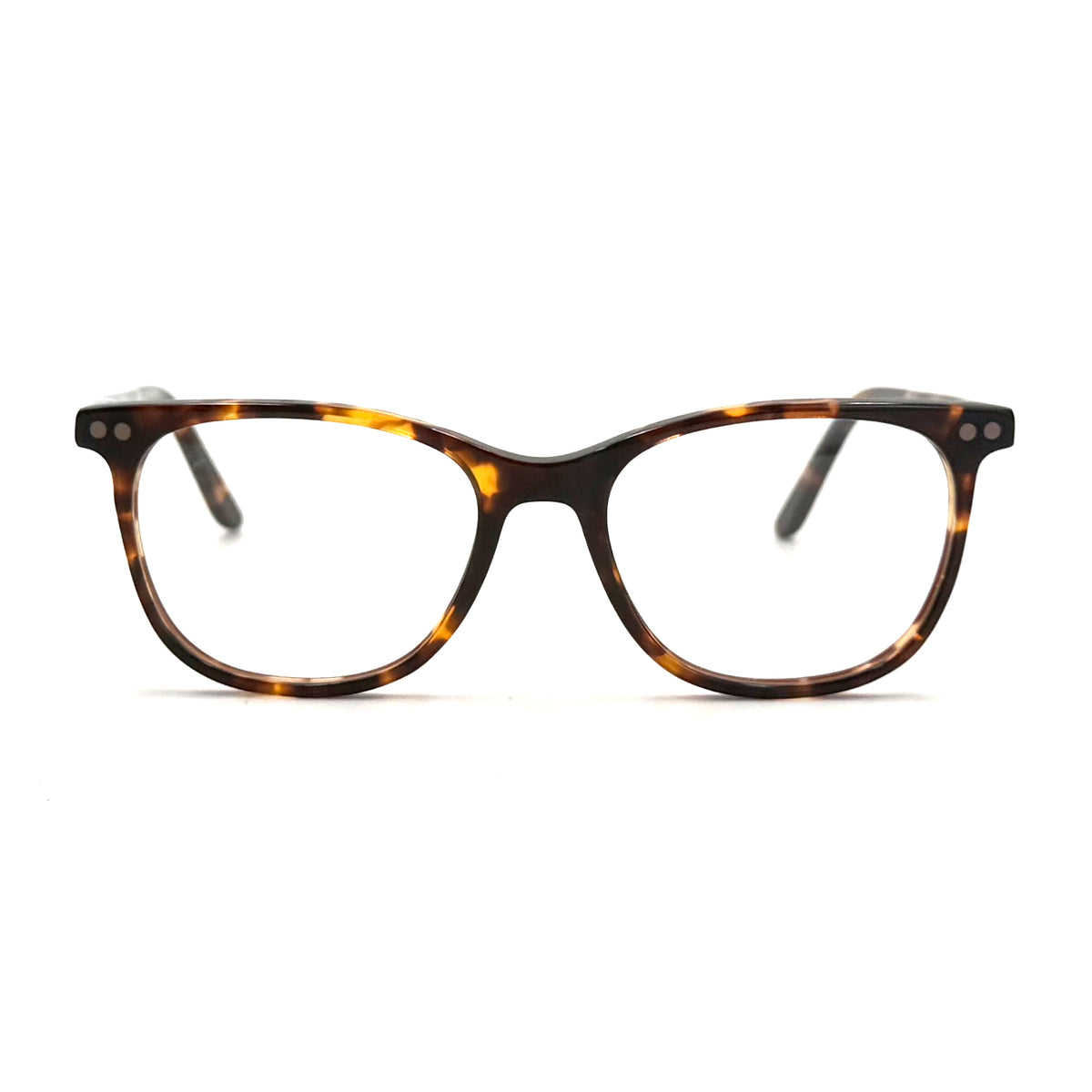 MiGAFAS C0001 Havana cat-eye acetate prescription eyeglasses, front view
