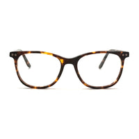 MiGAFAS C0001 Havana cat-eye acetate prescription eyeglasses, front view