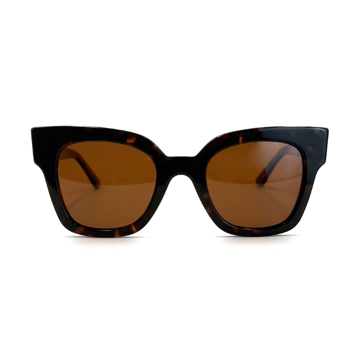 MiGAFAS FR6135S Havana acetate Butterfly sunglasses front view