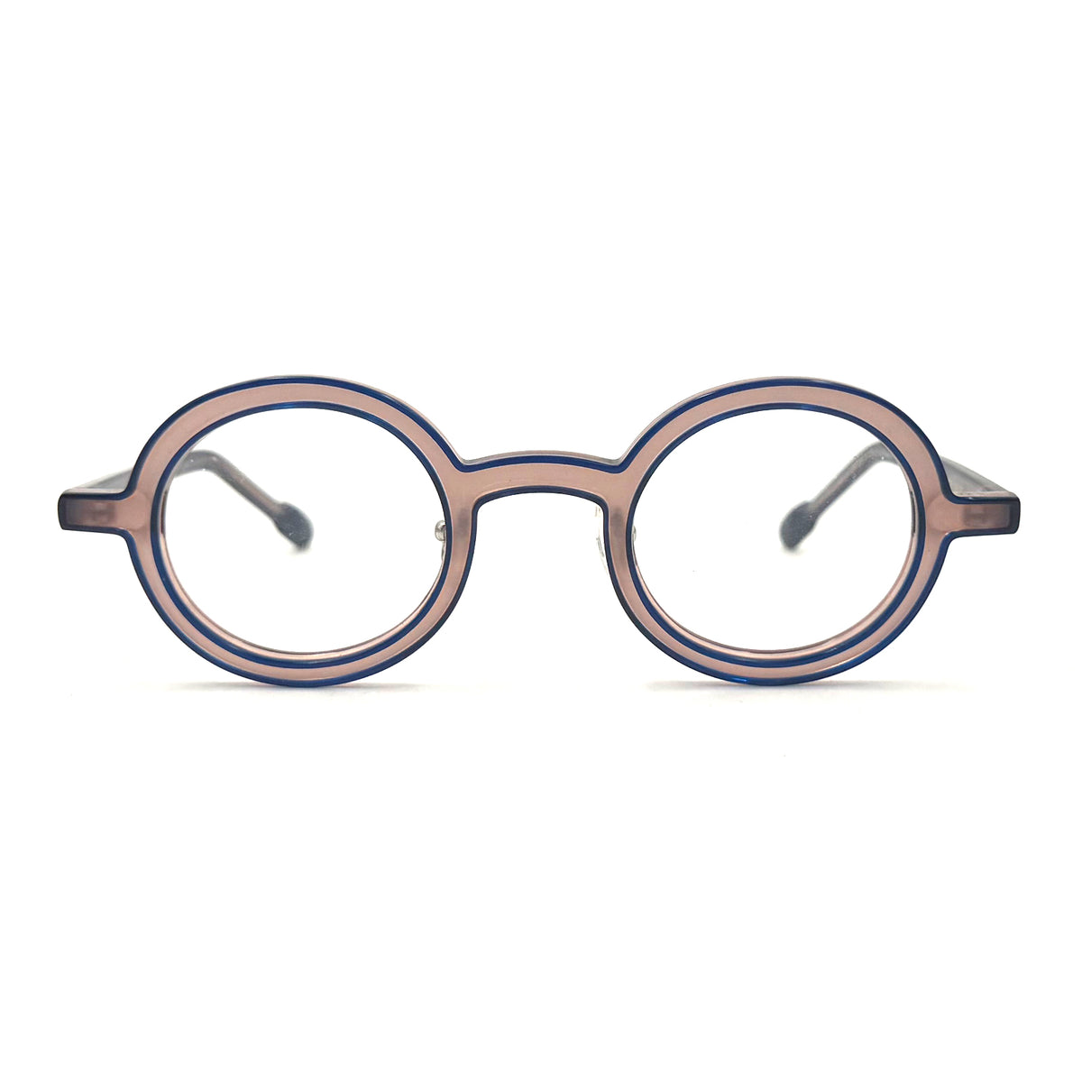MiGAFAS 87903 round acetate prescription eyeglasses, front view