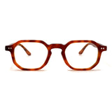 MiGAFAS F6879 Havana acetate Crown eyeglasses,front view