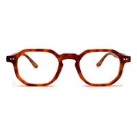 MiGAFAS F6879 Havana acetate Crown eyeglasses,front view