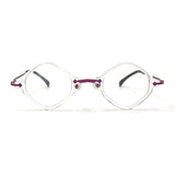 MiGAFAS 87956 polygonal acetate prescription eyeglasses, front view