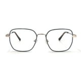 MiGAFAS XK4769 Gray metal square eyeglasses front view
