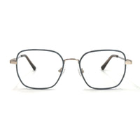 MiGAFAS XK4769 Gray metal square eyeglasses front view