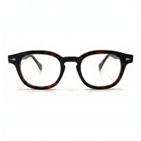 MiGAFAS F6676 Havana Boston acetate prescription eyeglasses, front view