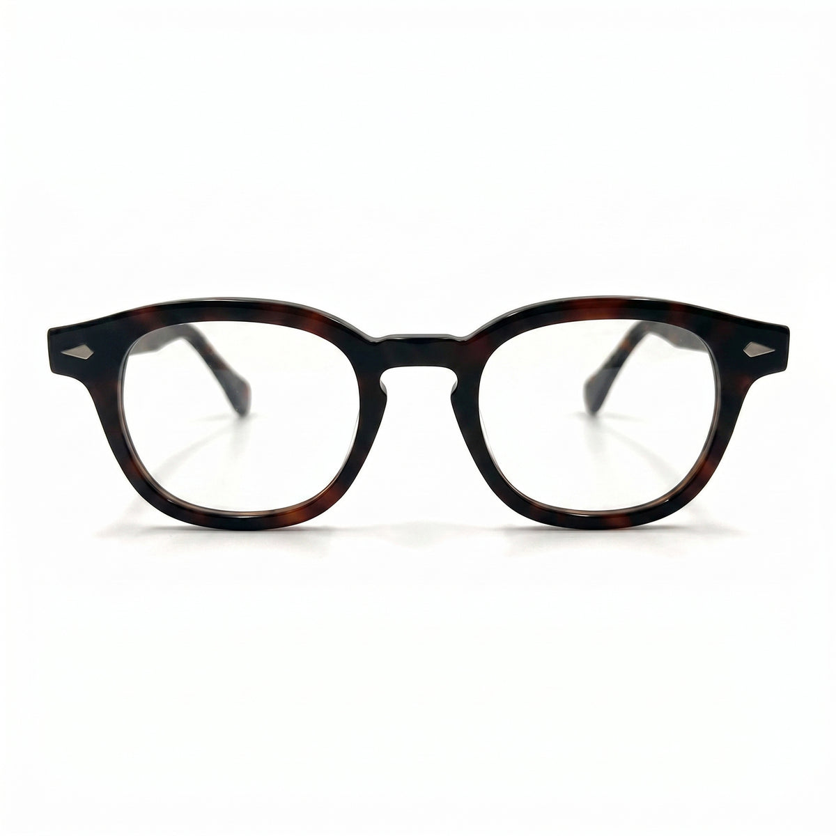 MiGAFAS F6676 Havana Boston acetate prescription eyeglasses, front view