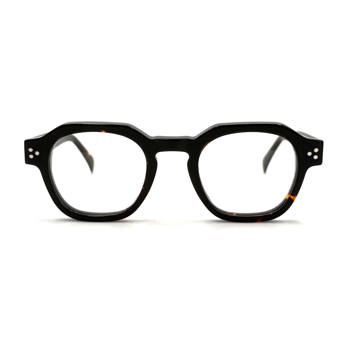 MiGAFAS FR6965 Havana crown acetate prescription eyeglasses, front view
