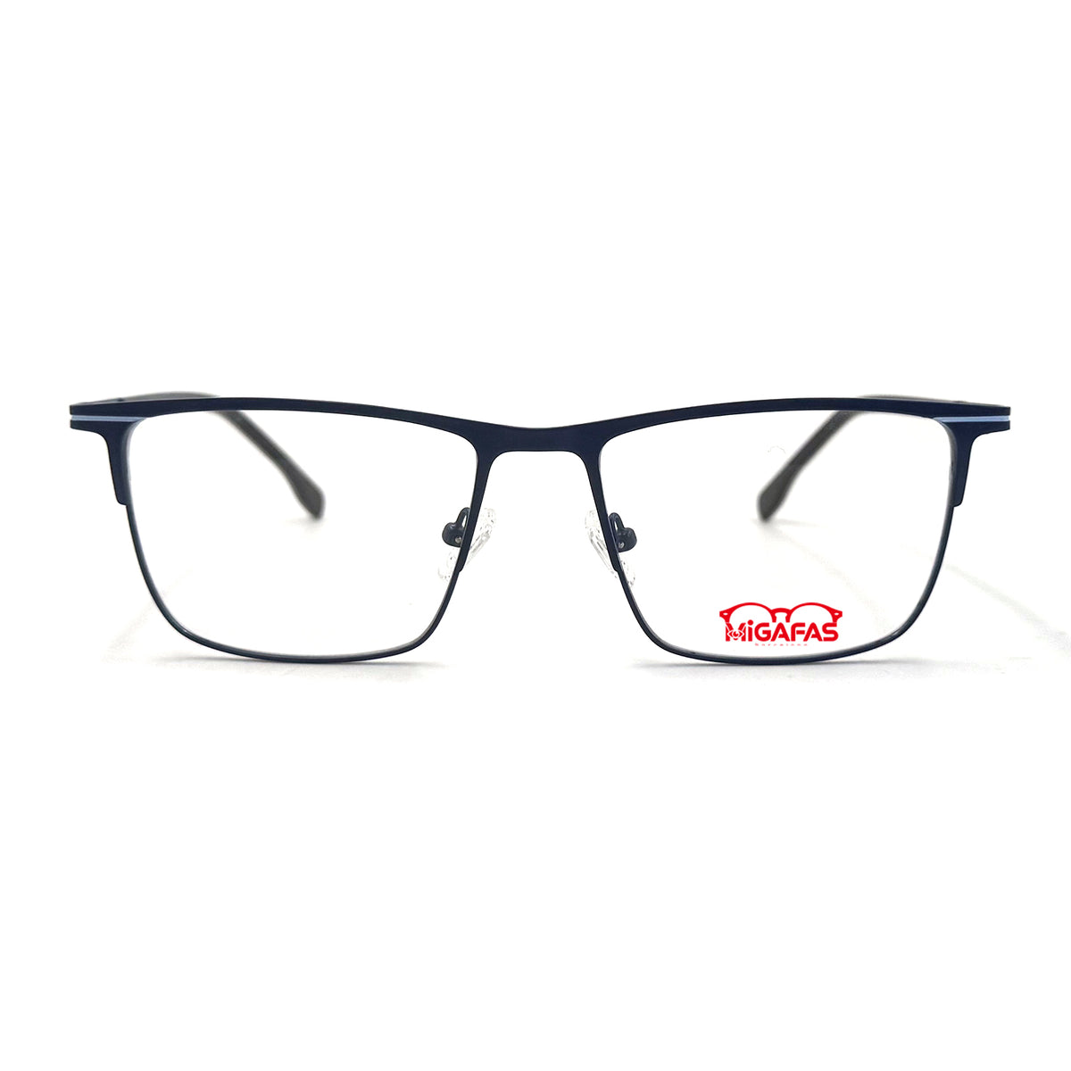 MiGAFAS XK4765 Navy TR90 browline eyeglasses front view