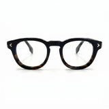 MiGAFAS F0116 Havana Boston acetate prescription eyeglasses, front view