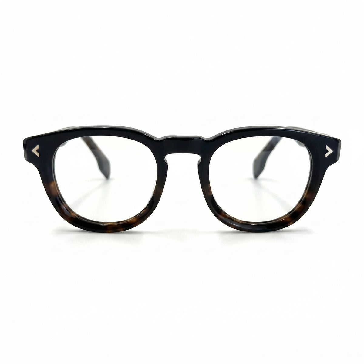 MiGAFAS F0116 Havana Boston acetate prescription eyeglasses, front view