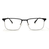 MiGAFAS XK4763 Black Metal browline eyeglasses front view