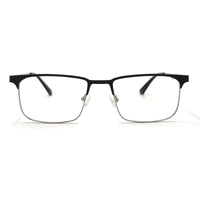 MiGAFAS XK4763 Black Metal browline eyeglasses front view