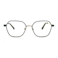 MiGAFAS XK4713 Green metal geometric butterfly eyeglasses front view