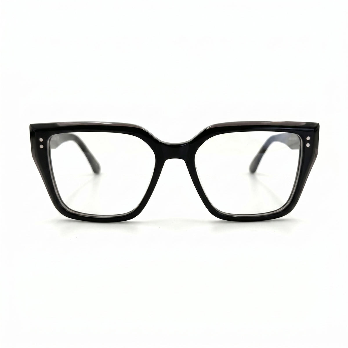 MiGAFAS F0320 Gray butterfly acetate prescription eyeglasses, front view