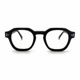 MiGAFAS FR6965 Black crown acetate prescription eyeglasses, front view