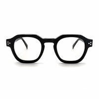 MiGAFAS FR6965 Black crown acetate prescription eyeglasses, front view
