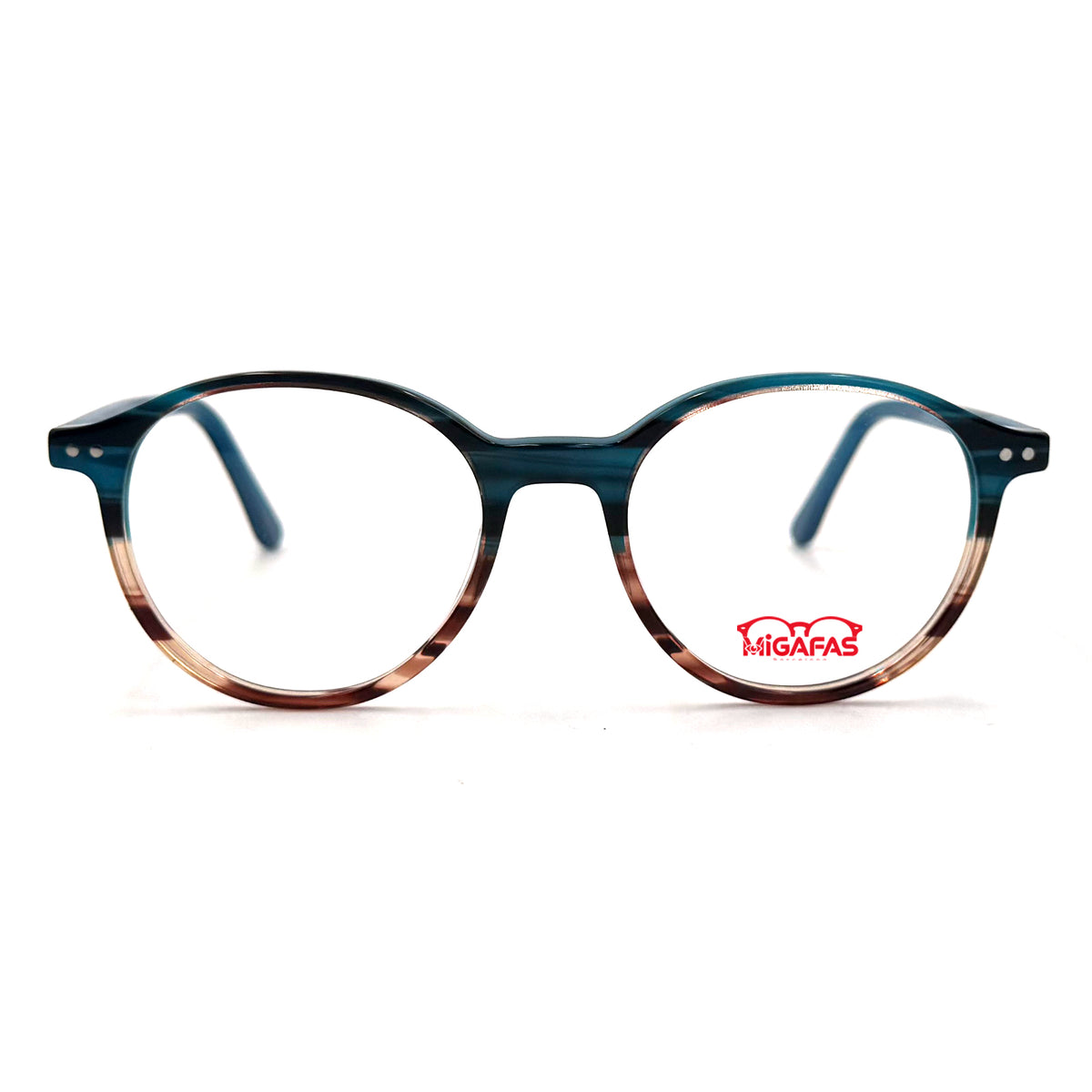 MiGAFAS EG3316 Boston acetate prescription eyeglasses, front view