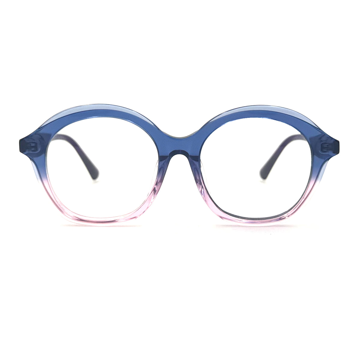 MiGAFAS 87038 round acetate prescription eyeglasses, front view