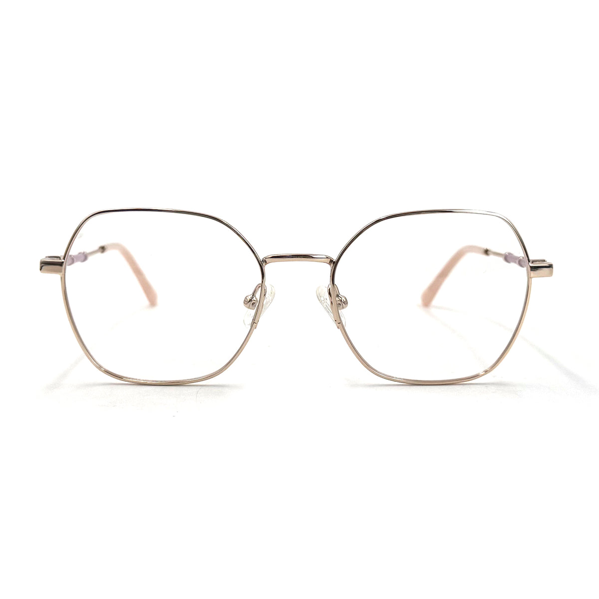 MiGAFAS XK4758 Pink Metal butterfly eyeglasses front view